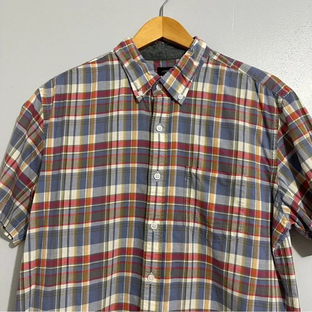 JCrew men’s plaid button up shirt size L